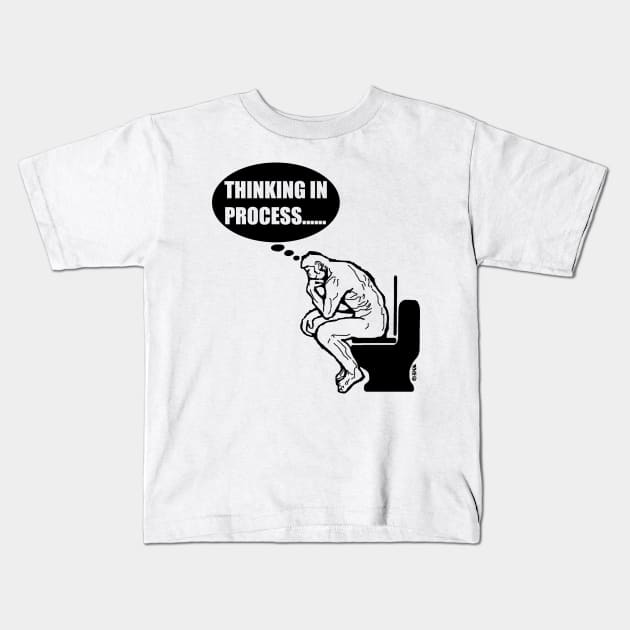 Thinking in Process Kids T-Shirt by NewSignCreation